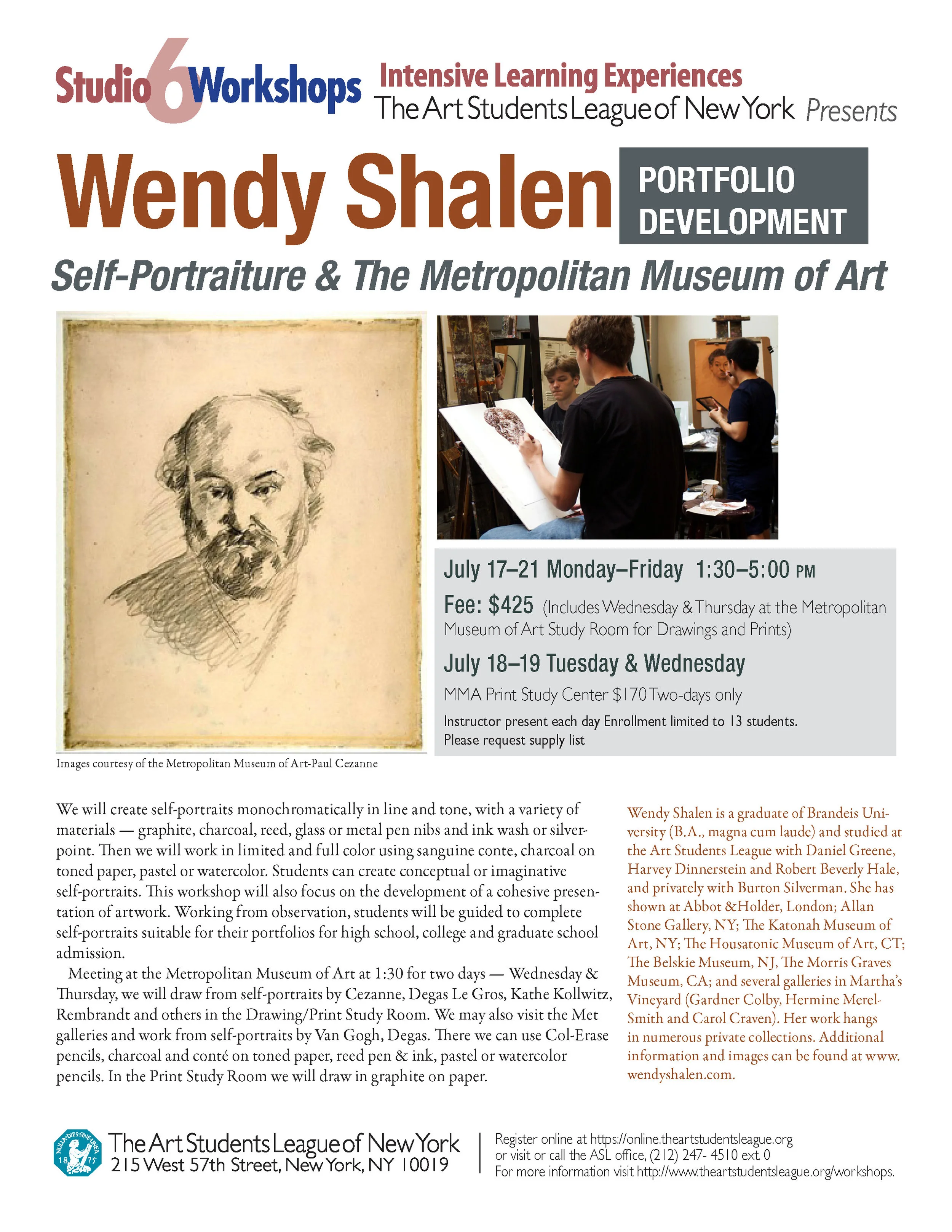 PORTFOLIO DEVELOPMENT — Self-Portraiture & The Metropolitan Museum of Art