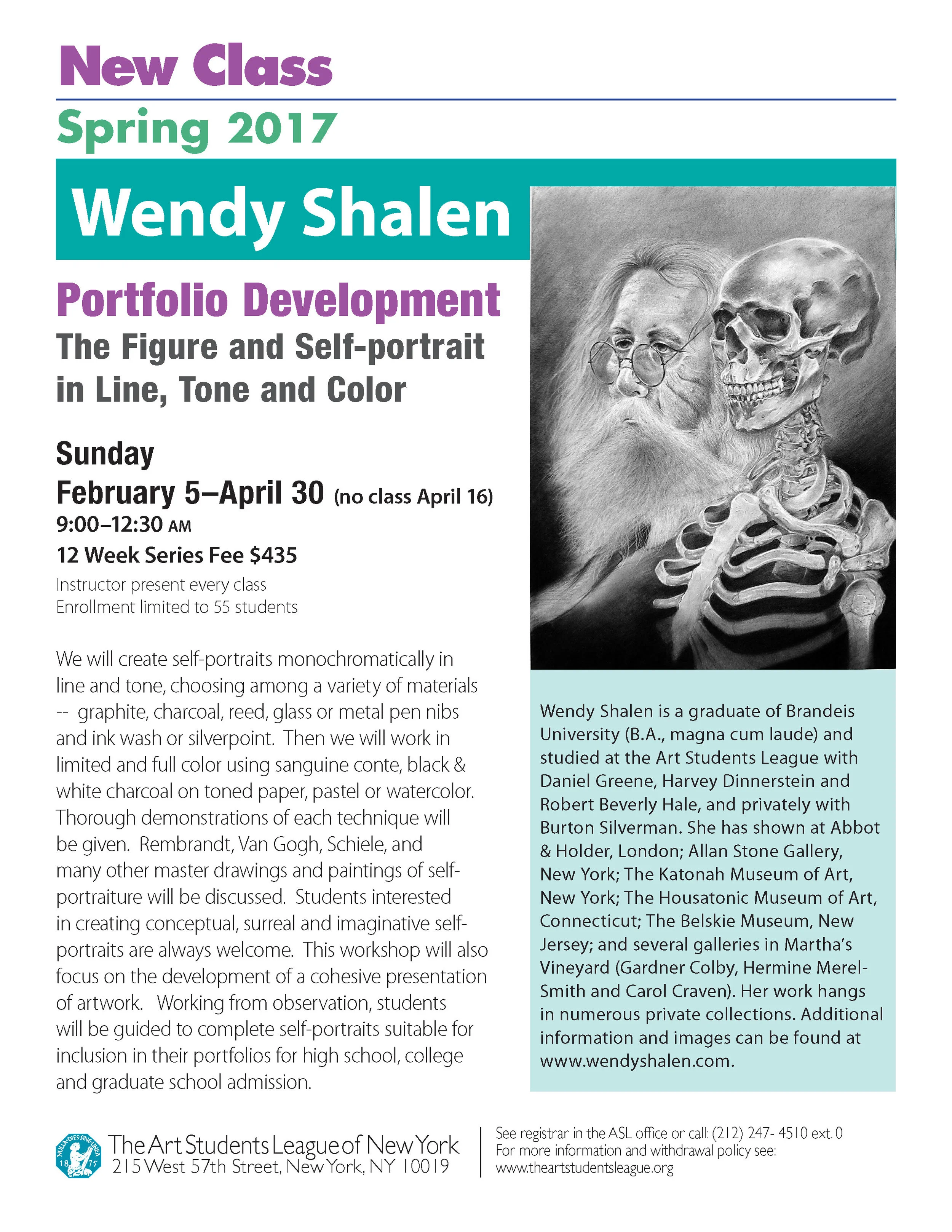 Portfolio Development: The Figure and Self-portrait in Line, Tone and Color