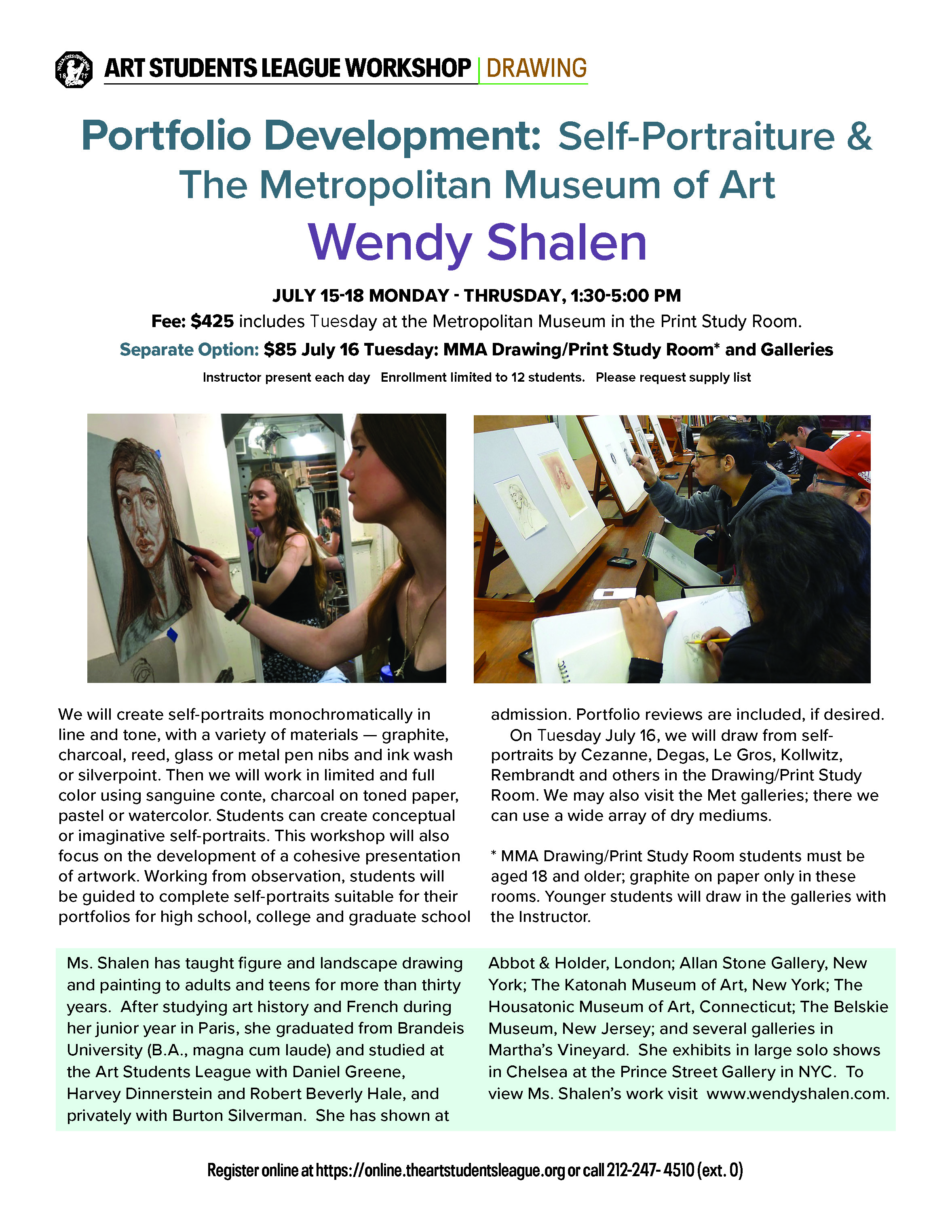 PORTFOLIO DEVELOPMENT: Self-Portraiture &amp; the Metropolitan Museum of Art