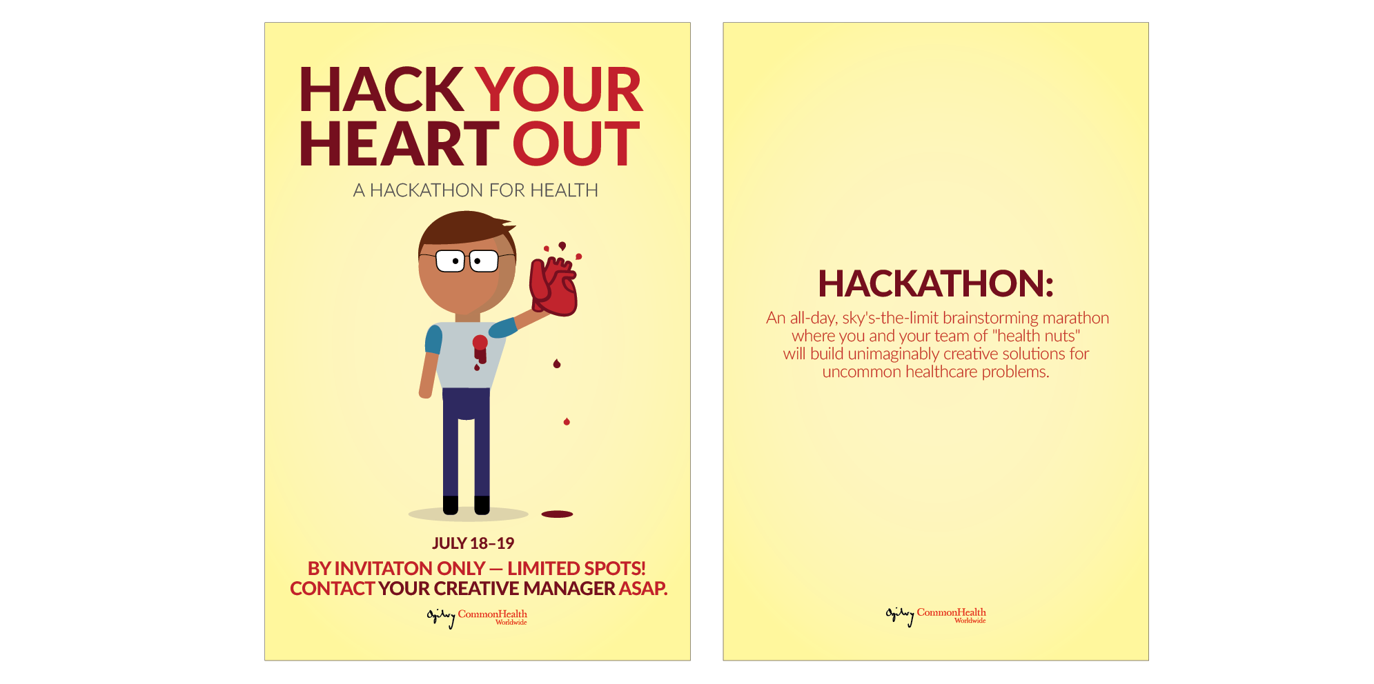 A mockup of the digital invitation sent to 500 Ogilvy employees.