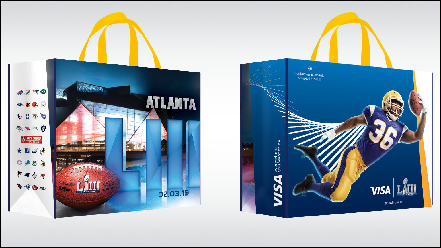 Nearly half a million people passed through the NFL Shop in the week leading up to the Super Bowl LIII and an additional 2,000 materials were used in 80+ stores, restaurants and hotels in the Atlanta area. A pepsi exec would later comment that “the