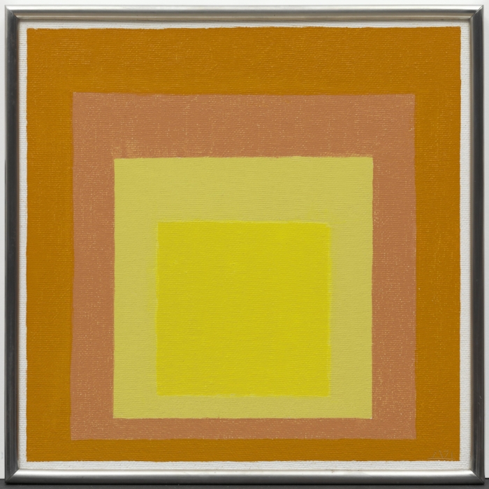 Josef Albers Study for Homage to the Square: Consent , 1947 Oil on Masonite, 40.3 × 40.2 cm Solomon R. Guggenheim Museum, New York, Gift, The Josef Albers Foundation, Inc., 1991 © 2017 The Josef and Anni Albers Foundation/Artists Rights Society (ARS), New York