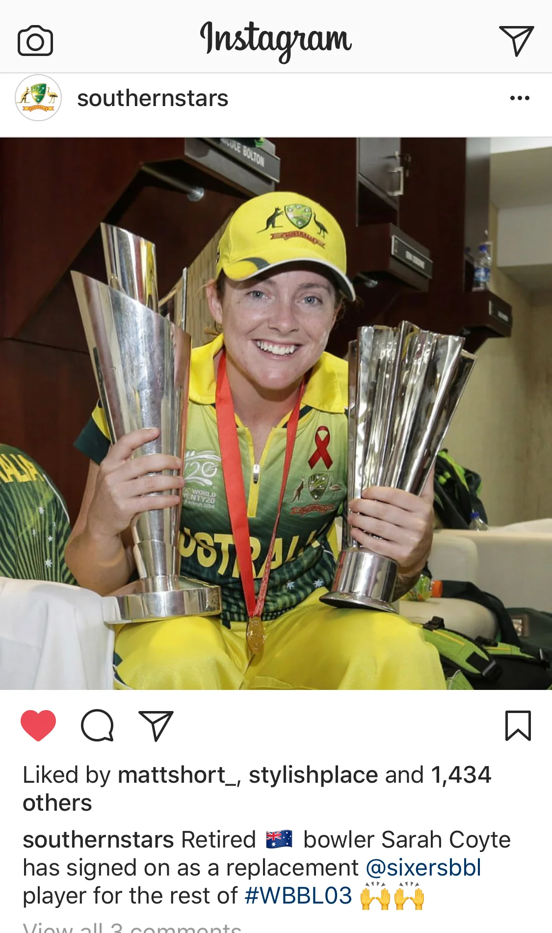 Former Southern Stars all rounder Sarah Coyte has coming out of retirement to play in the last round of the @WBBL for the Sydney Sixers