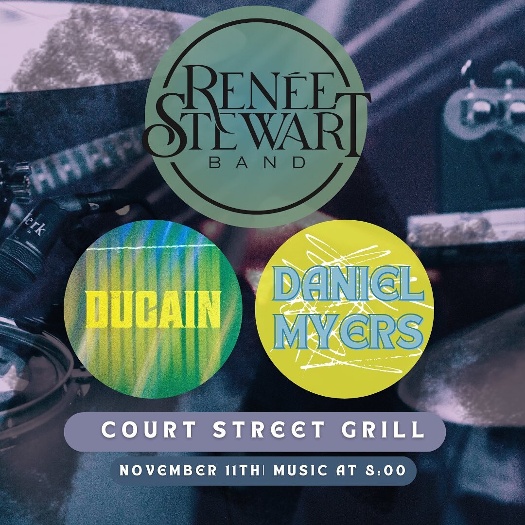 November 11th! Join us at @thecourtgrill with @ducainband and @daniel.e.myers These fellas are bringin the heat, don&rsquo;t miss it! 🔥