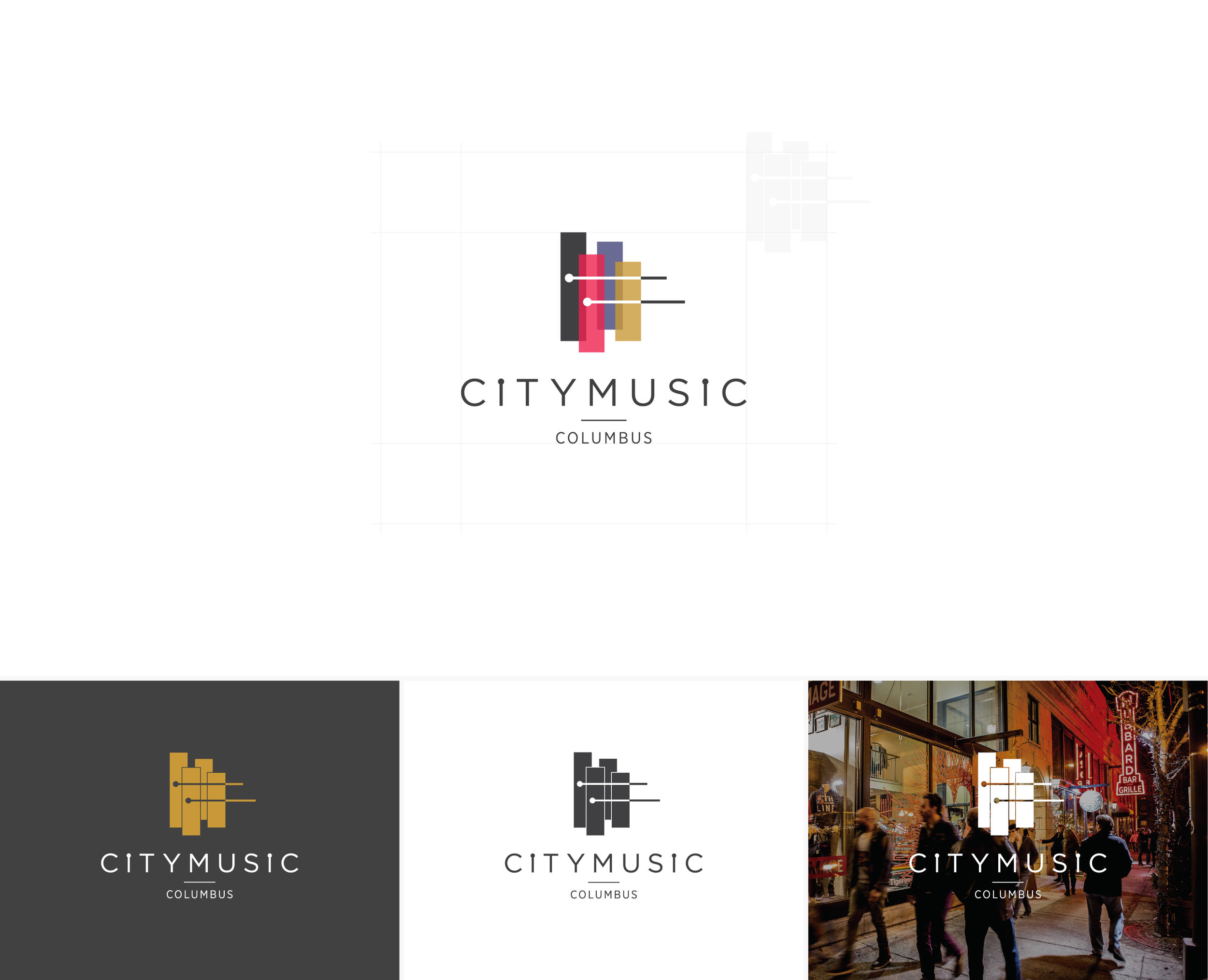 Our objective: capture CityMusic’s core beliefs to add brand value in a nostalgic, simple visual to share with the world. The new brand captures a feeling of professional elegance while telling a story intertwined with the sentimental nostalgia of an early childhood music experience. Playing the xylophone.