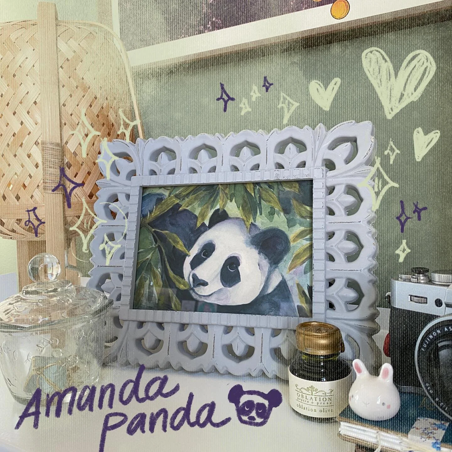 #pandaartprint
Meet &ldquo;Amanda Panda&rdquo; the portrait of @amanda.makes.art who is my friend, my roomie and my art bestie. I&rsquo;ve been so fortunate to have her in my life and to have her always be there to support me when I&rsquo;ve felt los