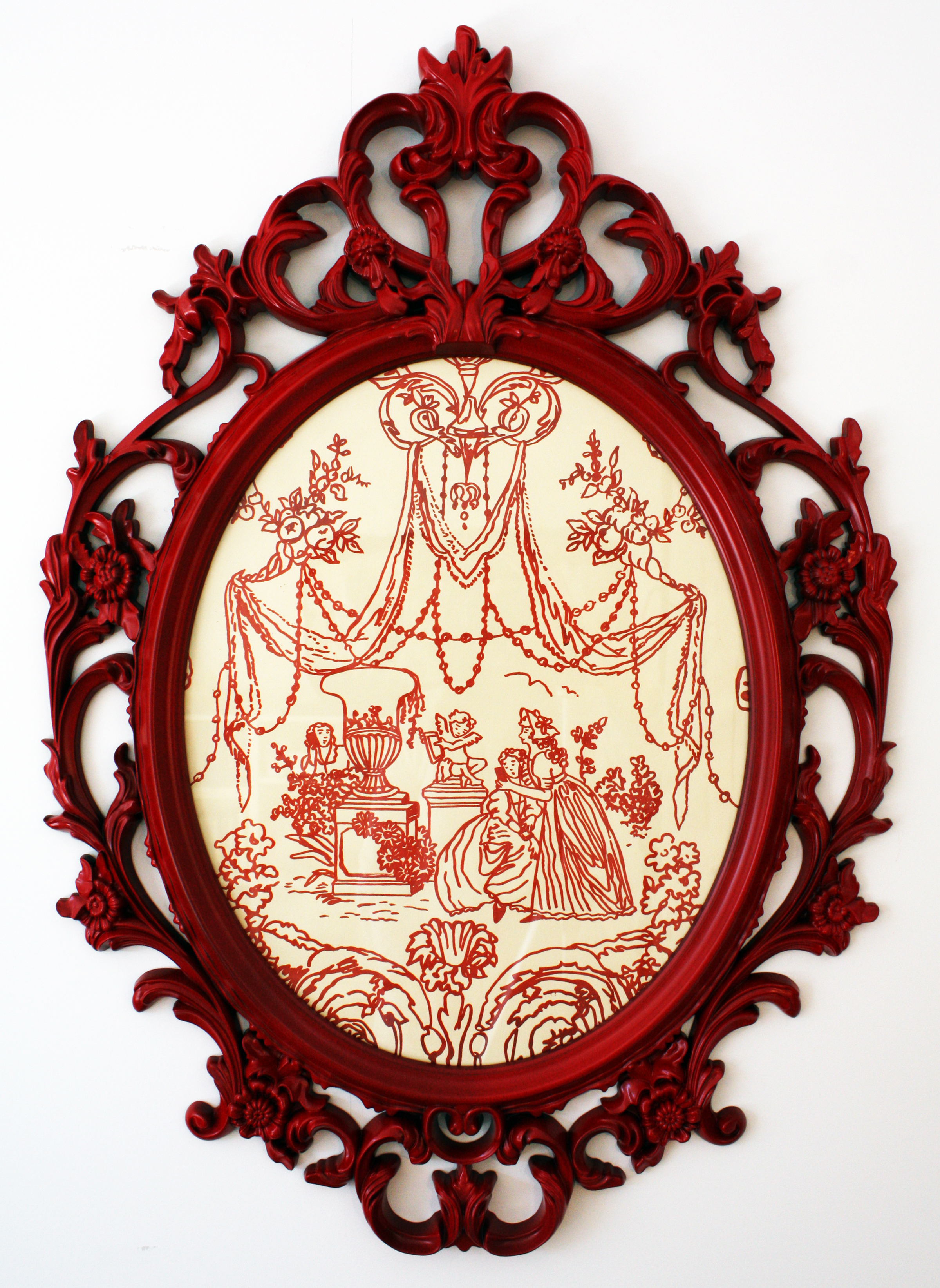 The Rite of Sext (Red) © 2014 Framed Silkscreen print 34 x 26"