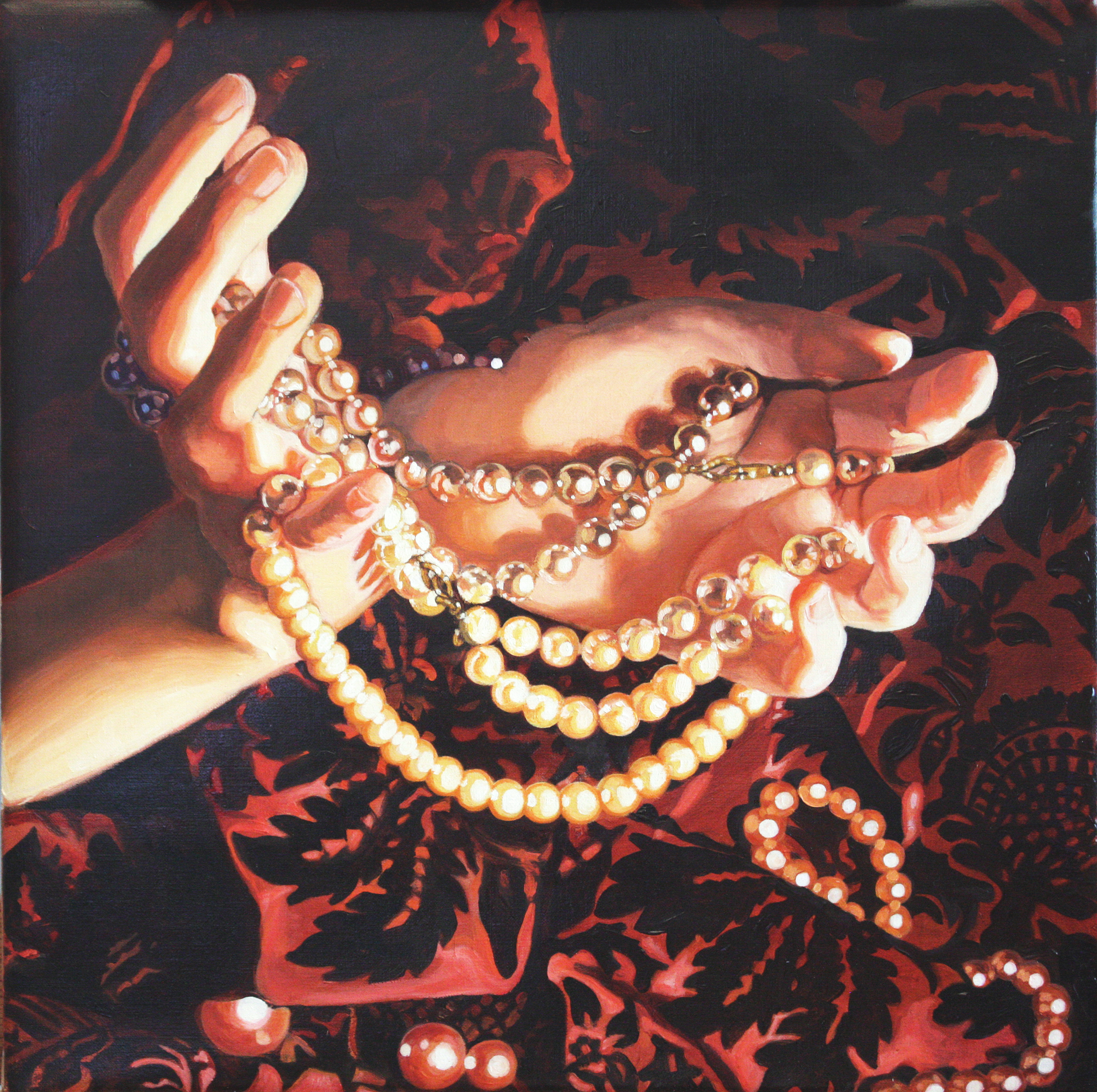 Baroque Red © 2013 Oil on linen 14 x 14"