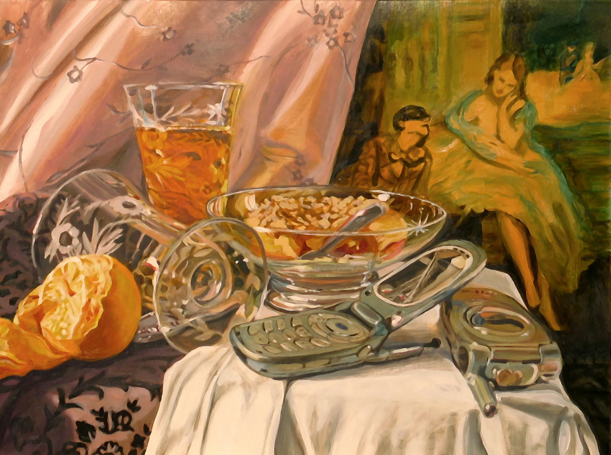 Still Life with Spoon and Tart © 2008 Oil on linen 12 x 16"