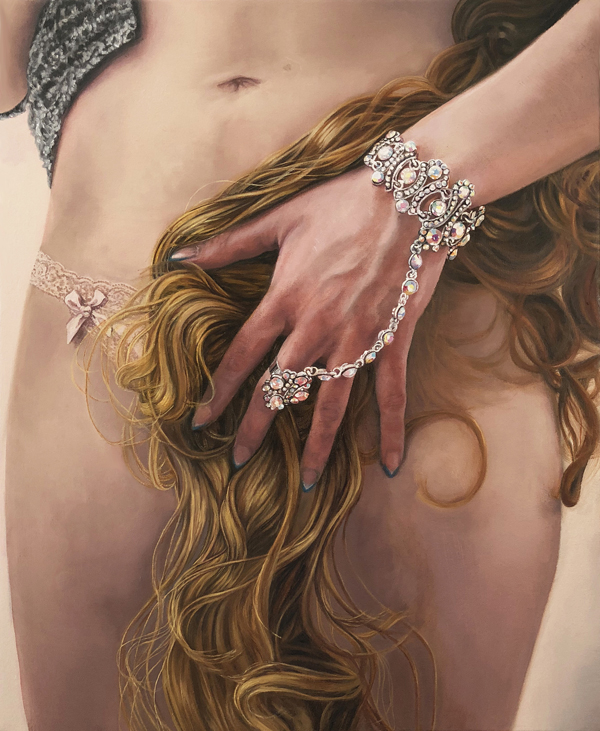   Hand of Goddess  ©2018 Oil on canvas 22 x 18" 