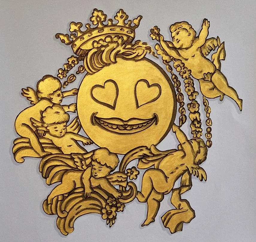 Lisa Ficarelli-Halpern, Baroque Emoji Series: Heart Eyes, ©2018 
