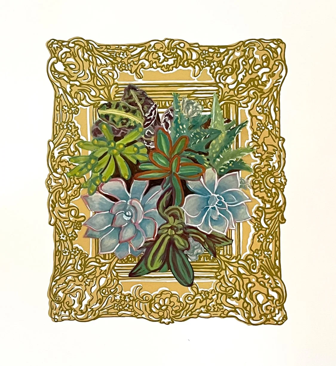 Succulent Corsage: Rectangle