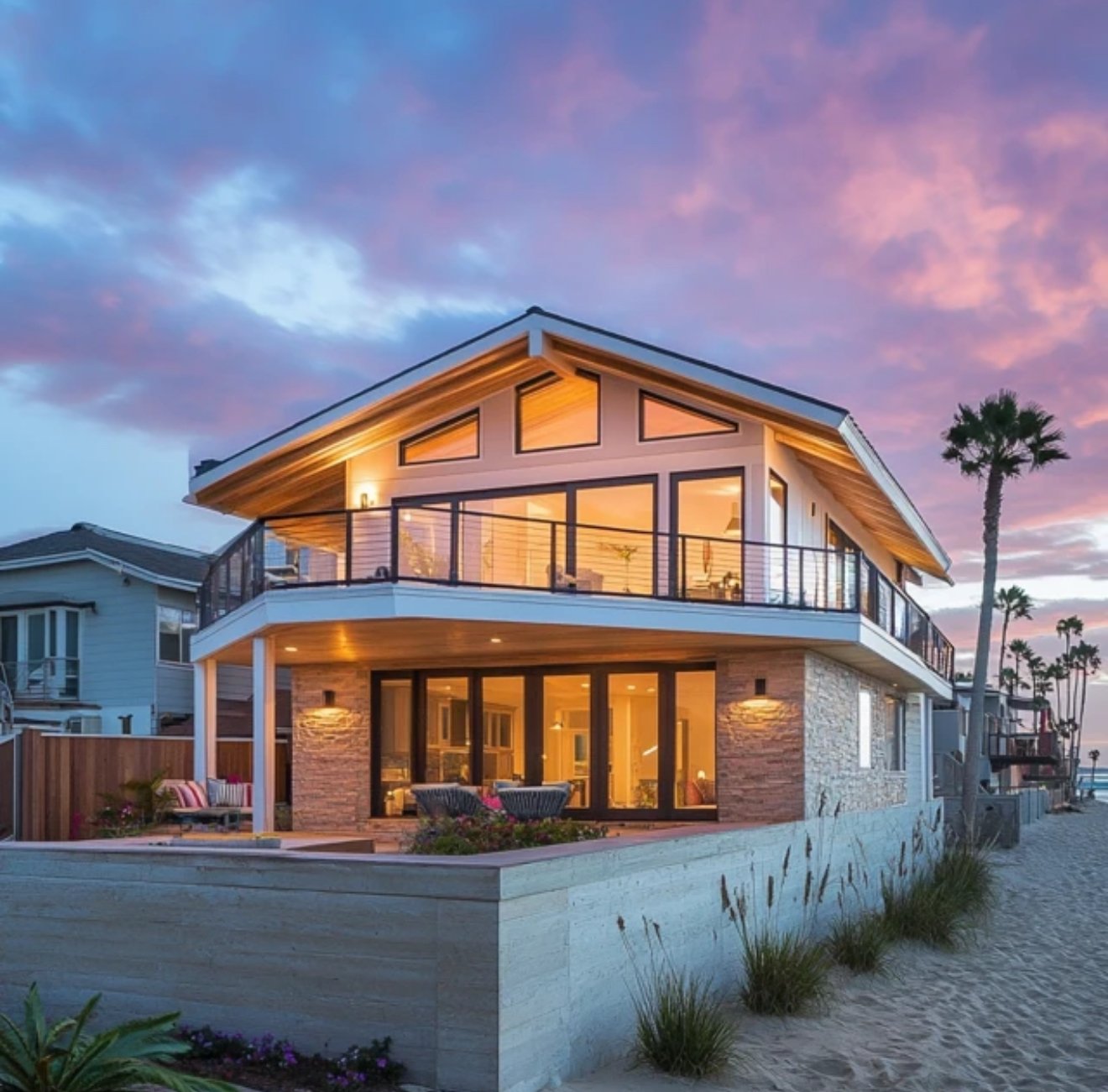 Pacific Beach, San Diego beach bungalow home remodel with ocean front view by Honeycomb Design and Build