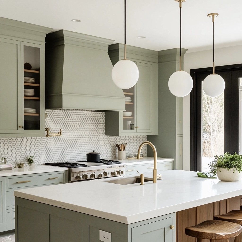 Sage kitchen remodel by Honeycomb Design and build in Mission Hills San Diego