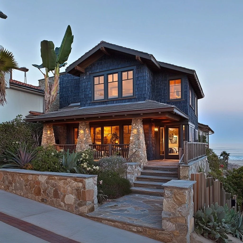 Bird Rock, San Diego cozy beach cottage home remodel with oceanfront view by Honeycomb Design and Build