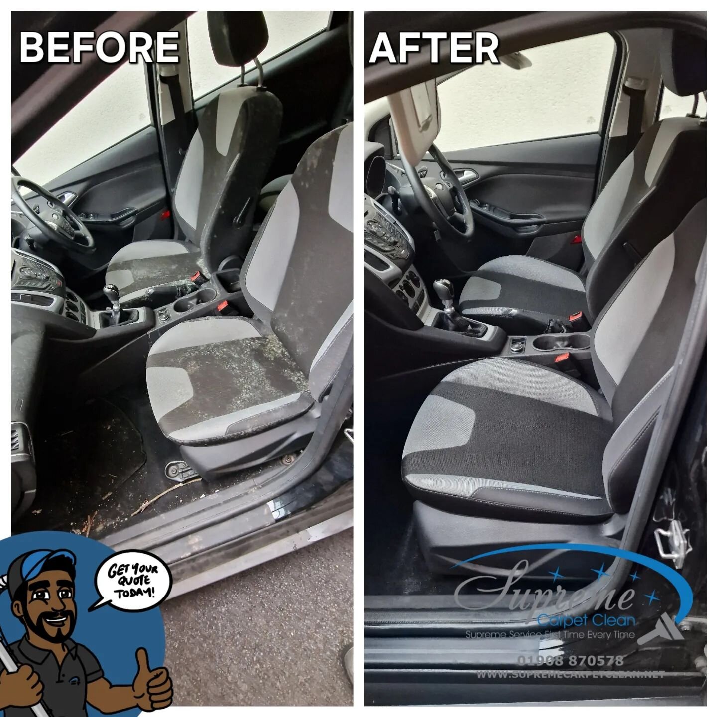 Vehicle upholstery clean completed recently

FREE QUOTES AVAILABLE - WE COVER NATIONWIDE

#carupholsterycleaning #cleaning #supremecarpetclean #vehicleupholsterycleaning #beforeandafter #satisfying