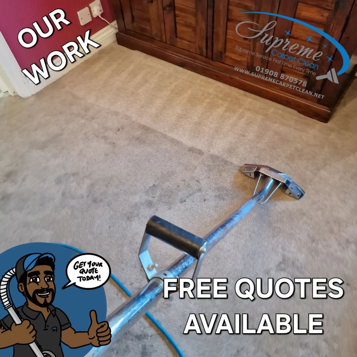 OUR WORK - WHEN WAS YOUR CARPET LAST DEEP CLEANED?

FREE QUOTES AVAILABLE - WE COVER NATIONWIDE

#Supremecarpetclean #DeepCarpetClean #professionalcarpetcleaning #DeepCarpetCleanmiltonkeynes #experiencedcarpetcleaner #satisfying