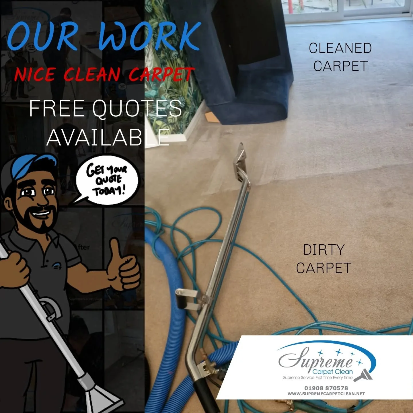 It&rsquo;s been a little while since I last shared a photo &mdash; things have been super busy lately!

Here&rsquo;s a carpet I cleaned earlier today in Leighton Buzzard. It hadn&rsquo;t had a professional clean in years, and the difference is incred