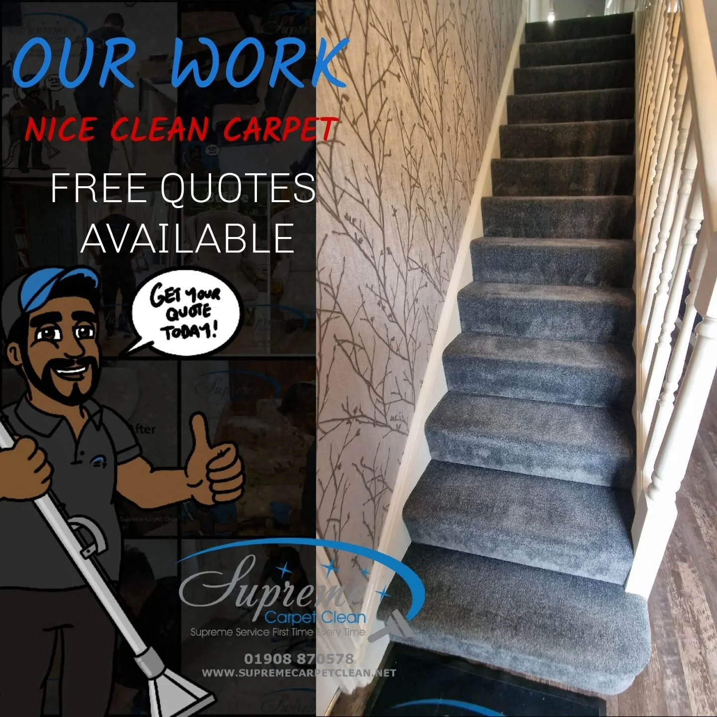 This beautiful home just got even better with freshly cleaned carpets.
Did you know the stairs and landing are usually the dirtiest carpets in a home because of the heavy foot traffic they receive?

A professional deep clean doesn&rsquo;t just make y