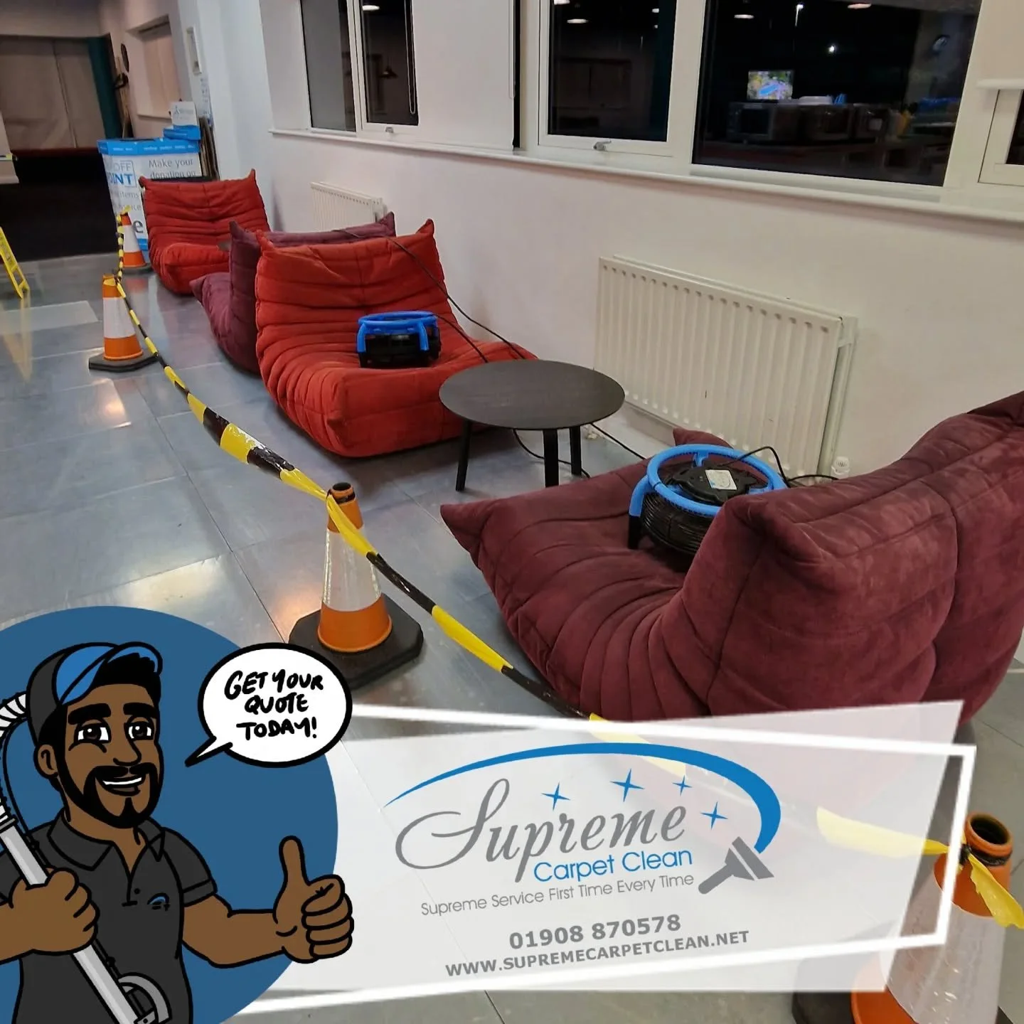 Could your workplace do with a clean? 

Commercial upholstery clean completed today in Milton Keynes, refreshing seating that&rsquo;s used daily in a staff canteen.

Clean, well-looked-after furniture quietly says a lot about your business &mdash; it