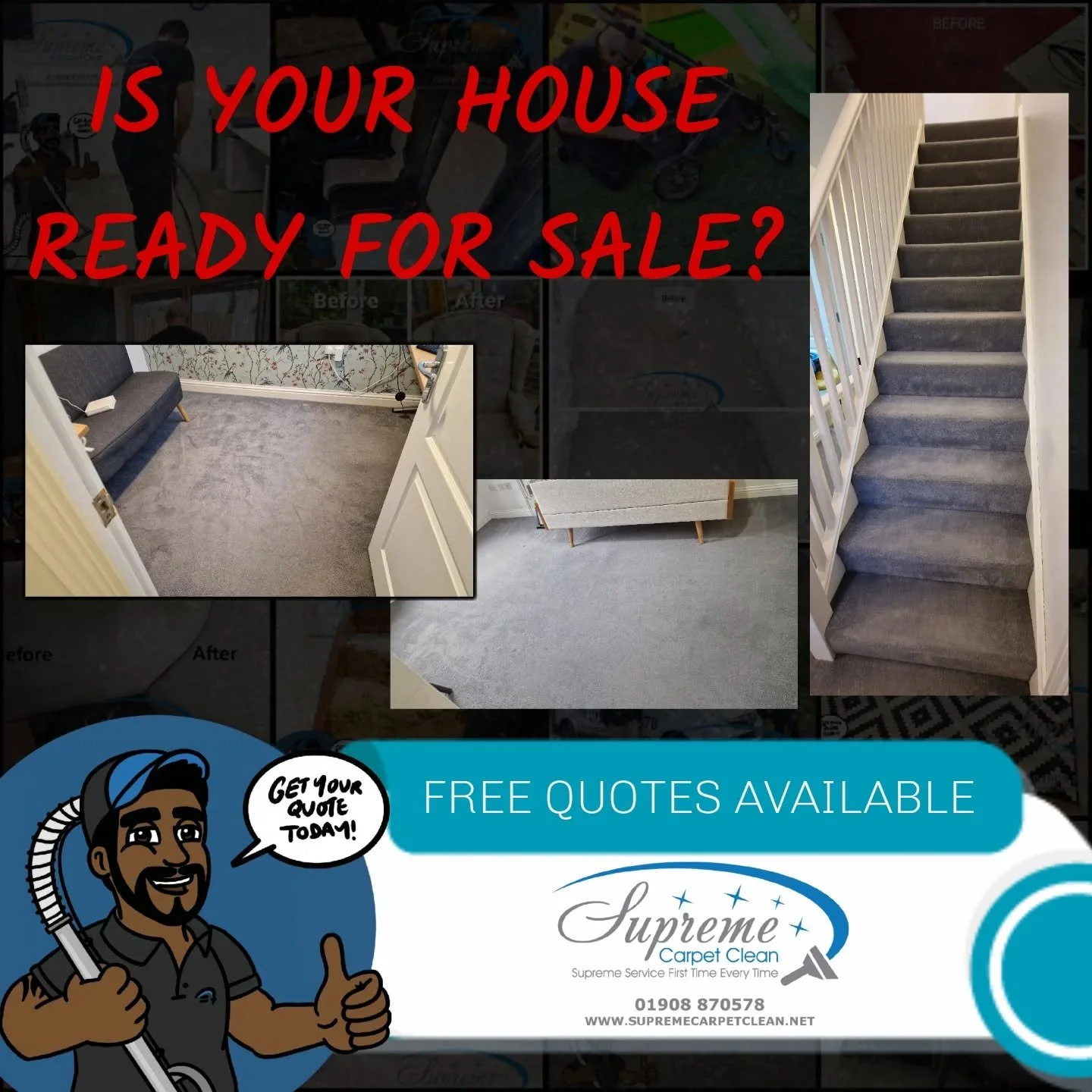 Preparing this property in Whitehouse, Milton Keynes to make the right impression from the moment buyers walk in.

Professionally cleaned carpets help elevate the entire space &mdash; brighter rooms, a fresher feel, and a home that looks truly cared 