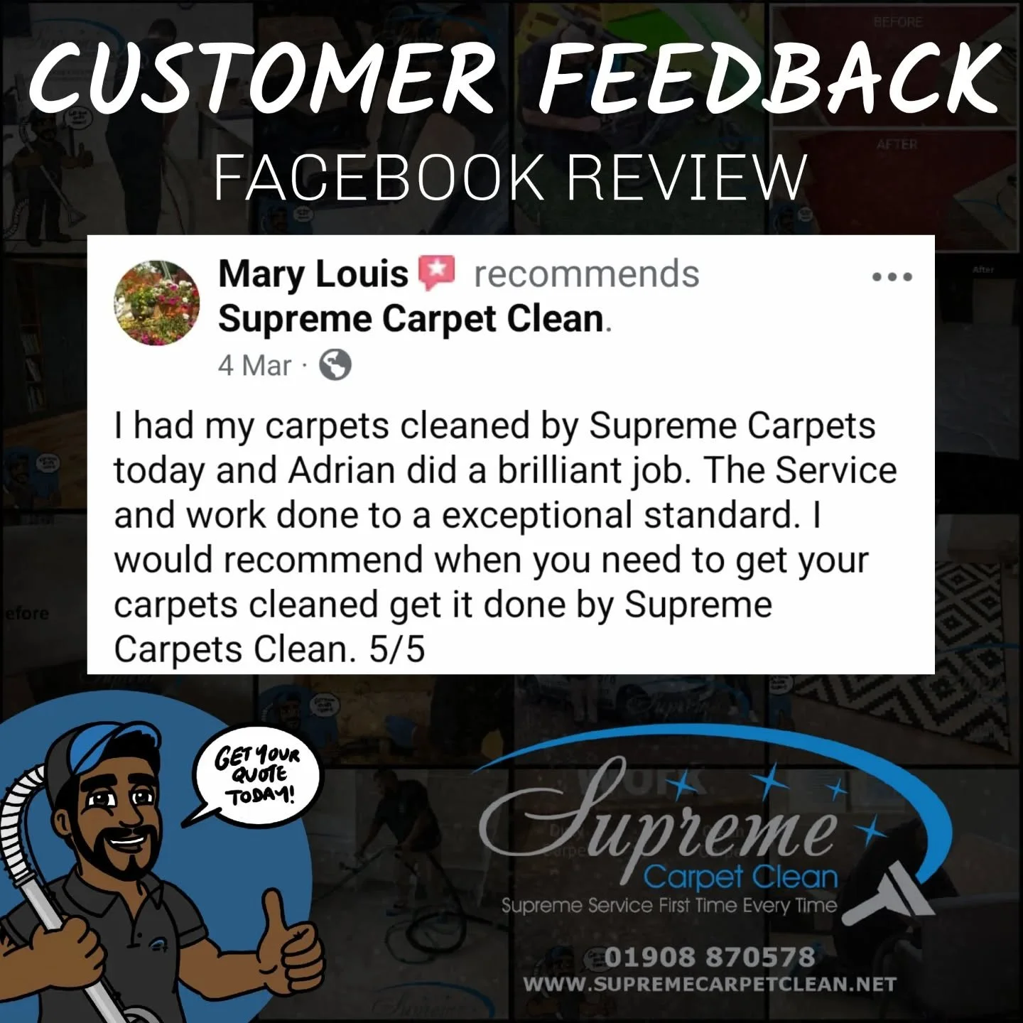 This sunshine has definitely been distracting me from posting .....

So heres a carpet cleaning review received recently &mdash; really appreciate every bit of feedback we get!

Hope you all have an amazing afternoon and If your carpets haven't been 