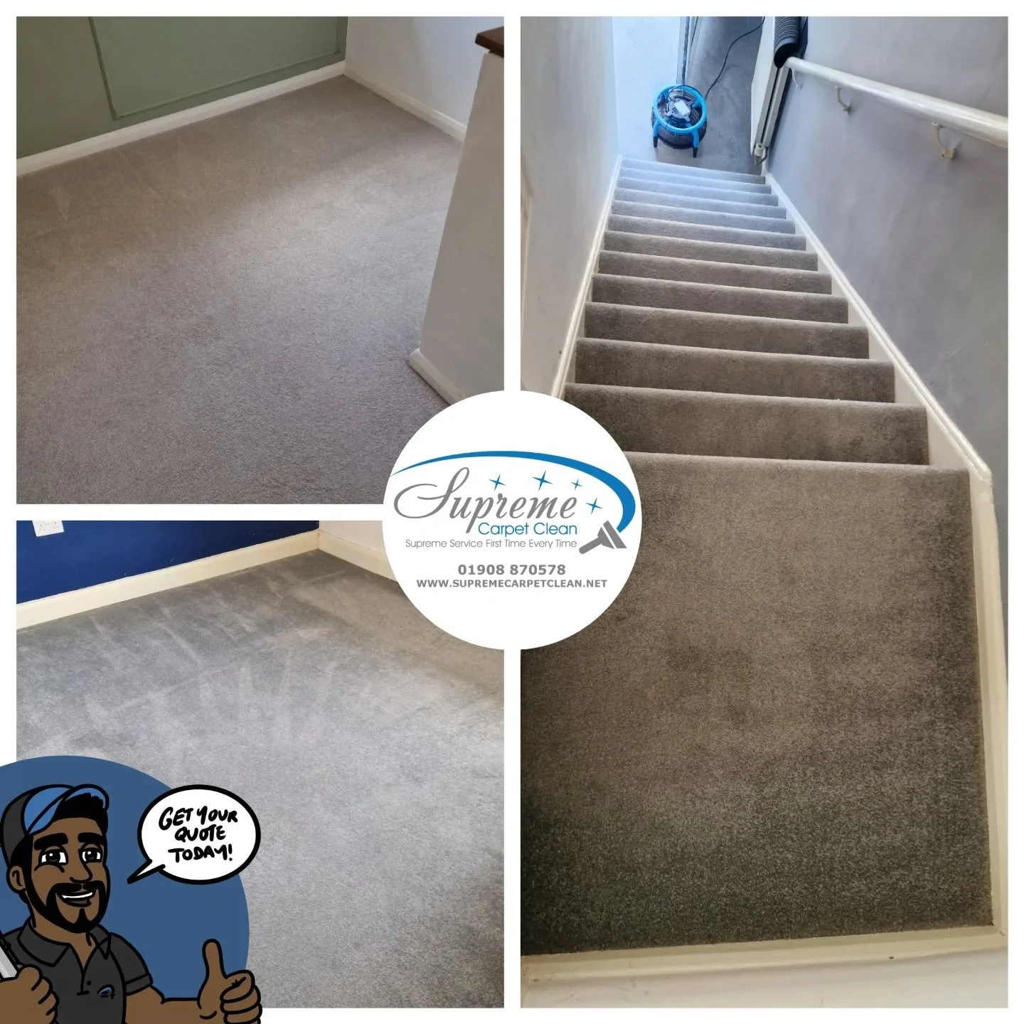 Today we completed a professional carpet clean for a landlord's property in Borehamwood, leaving it fresh, clean, and ready for the next tenants. 

From landlords and letting agents to businesses and homeowners, we're proud to help customers across t