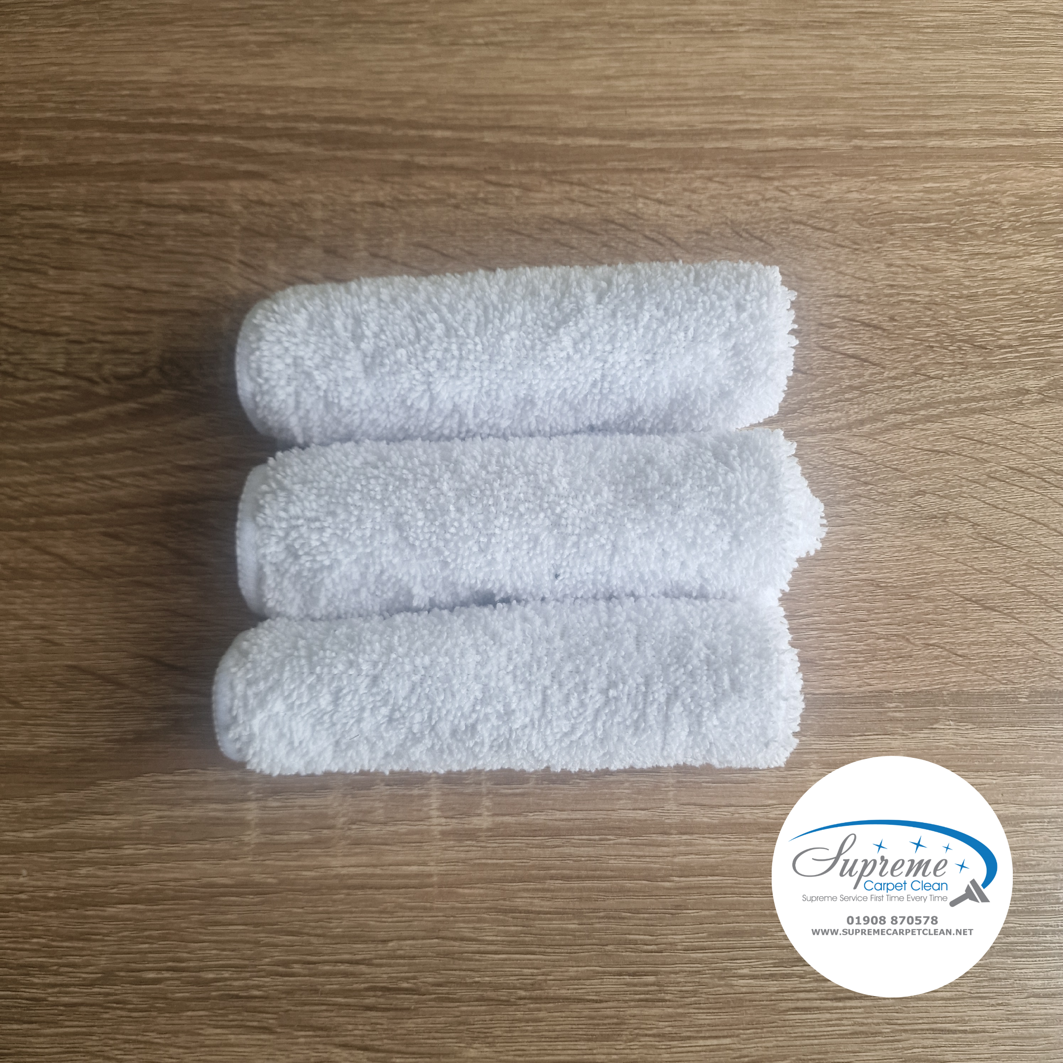 3 x White Absorbent Cleaning Cloths