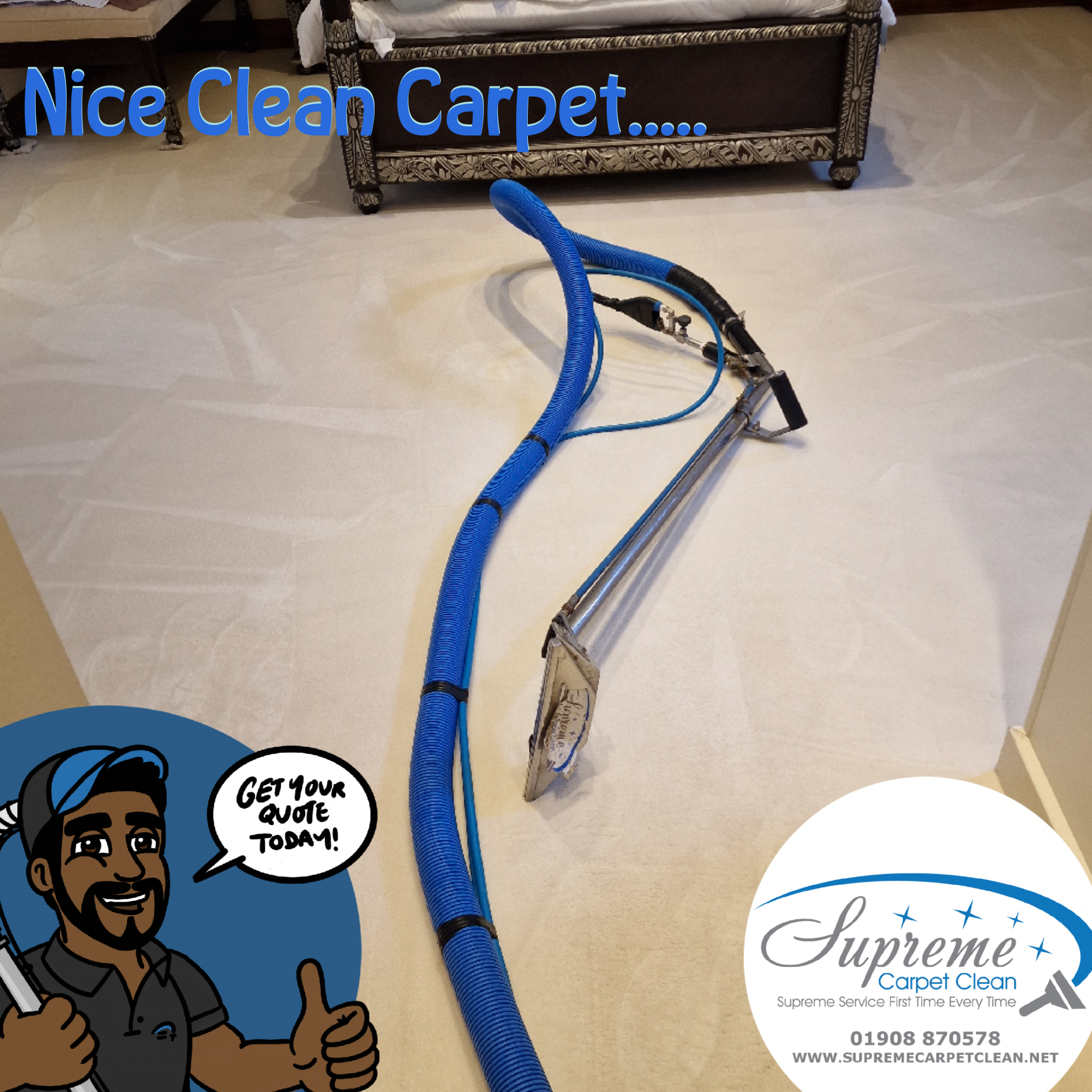 deep carpet clean completed by supreme carpet clean in stony stratford