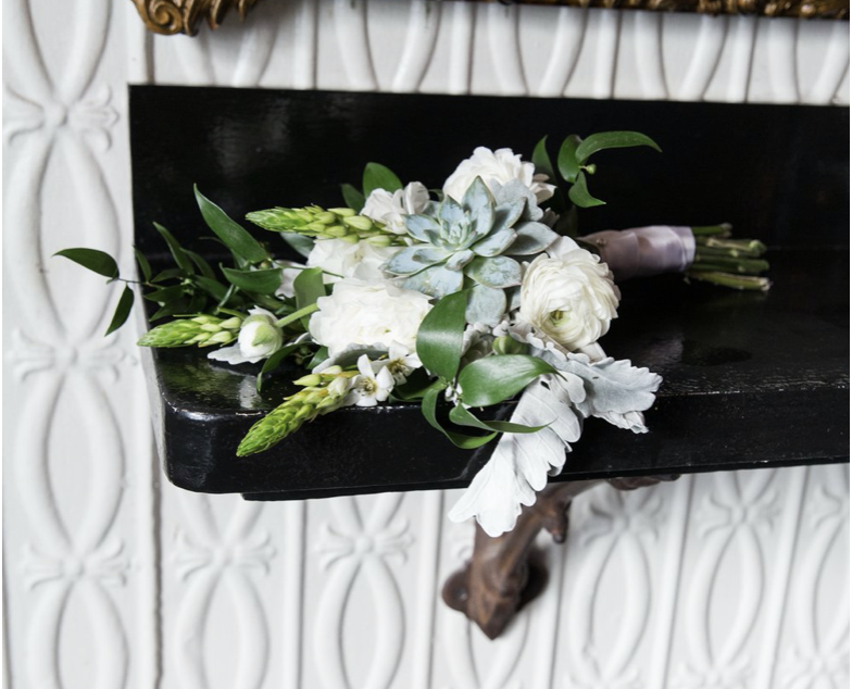 Bridal Bouquet, Green and White