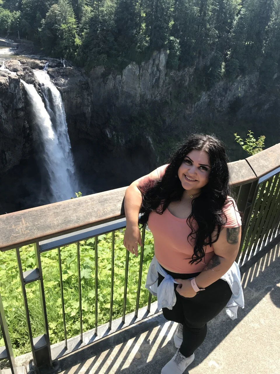 Angelina at Snoqualmie Falls