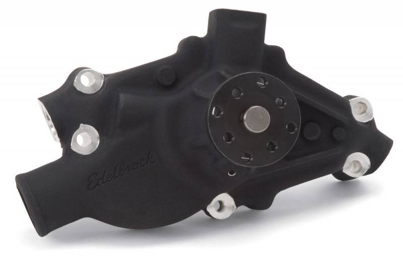 Edelbrock Victor-Pro Circle Track Water Pump - Short - Black - SB Chevy - 3/4" Pilot Shaft