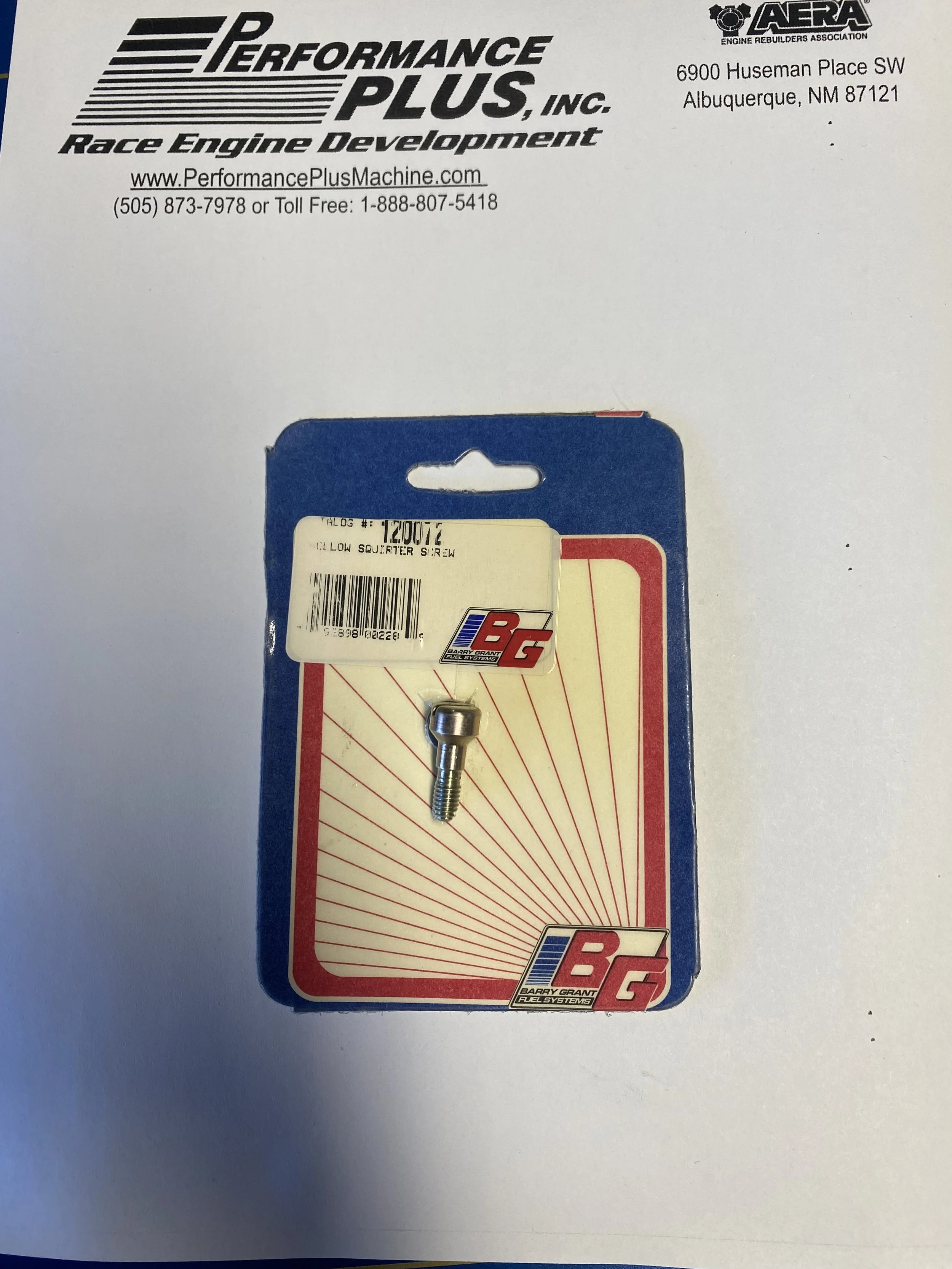 HOLLOW SQUIRTER SCREW