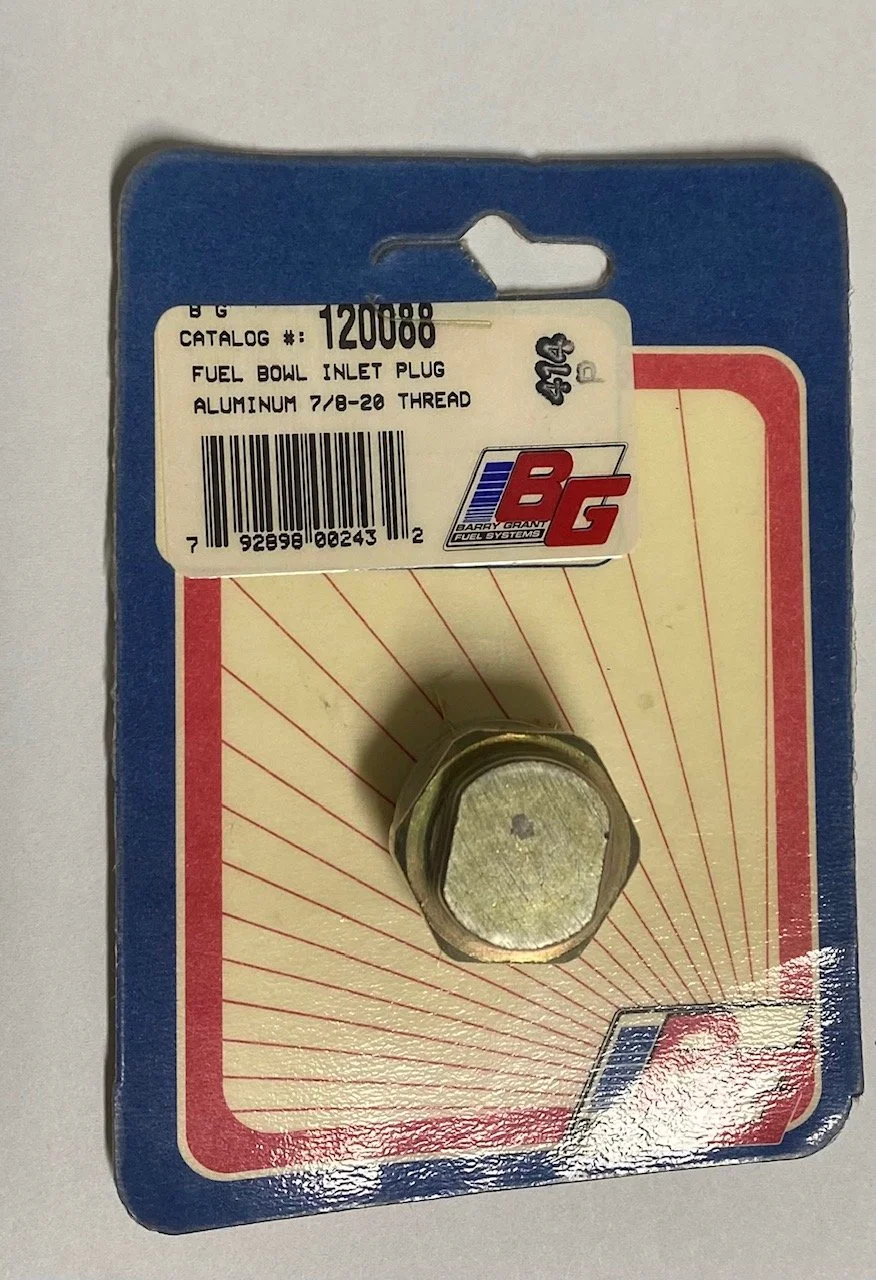 FUEL BOWL INLET PLUG