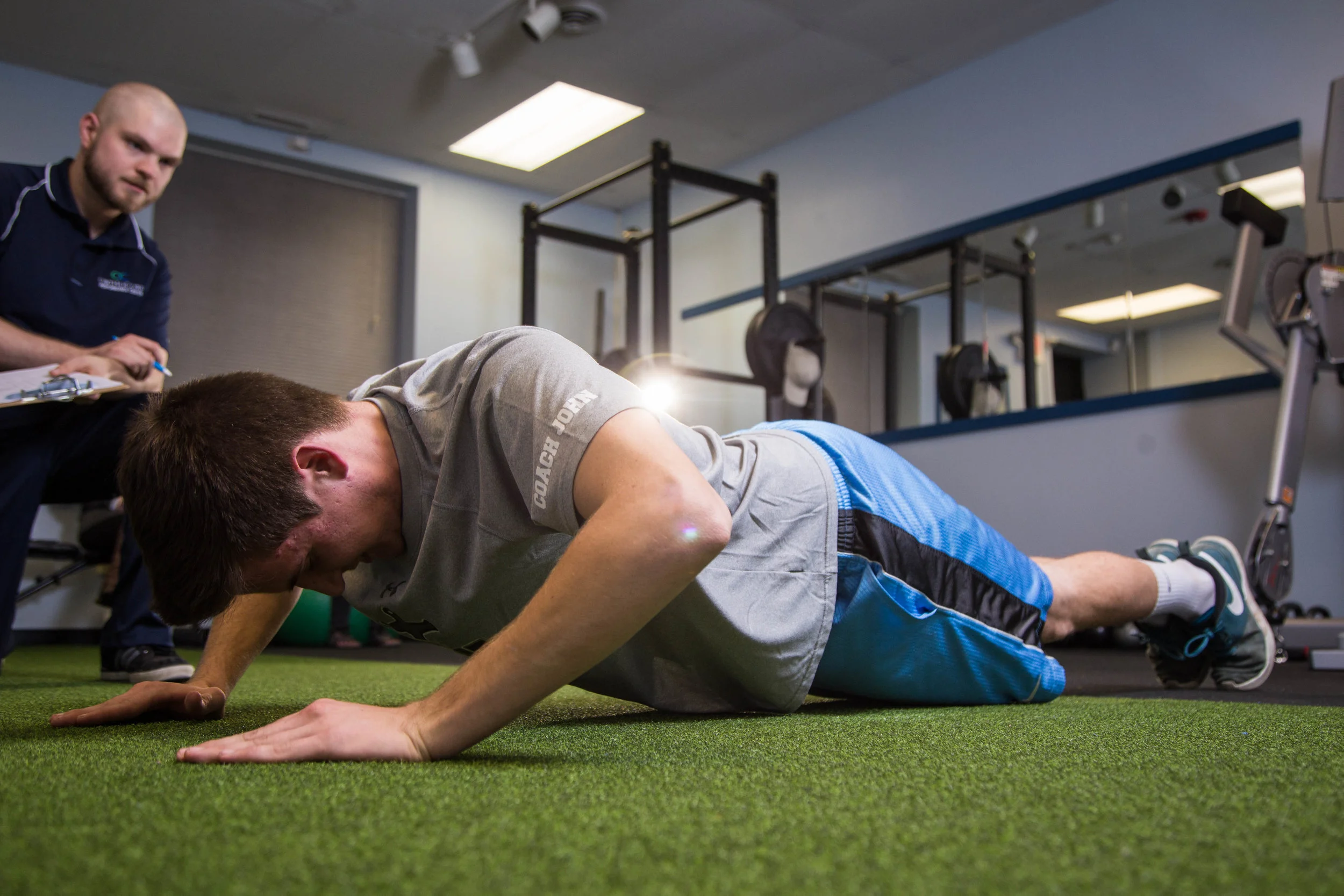The performance center at OrthoCore is designed to help patients continue their growth and strength training after they have completed their treatment. 