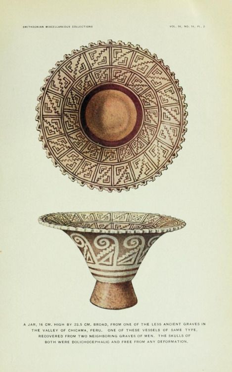 A jar from one of the less anceint graves inthe valley of Chicama, peru. 