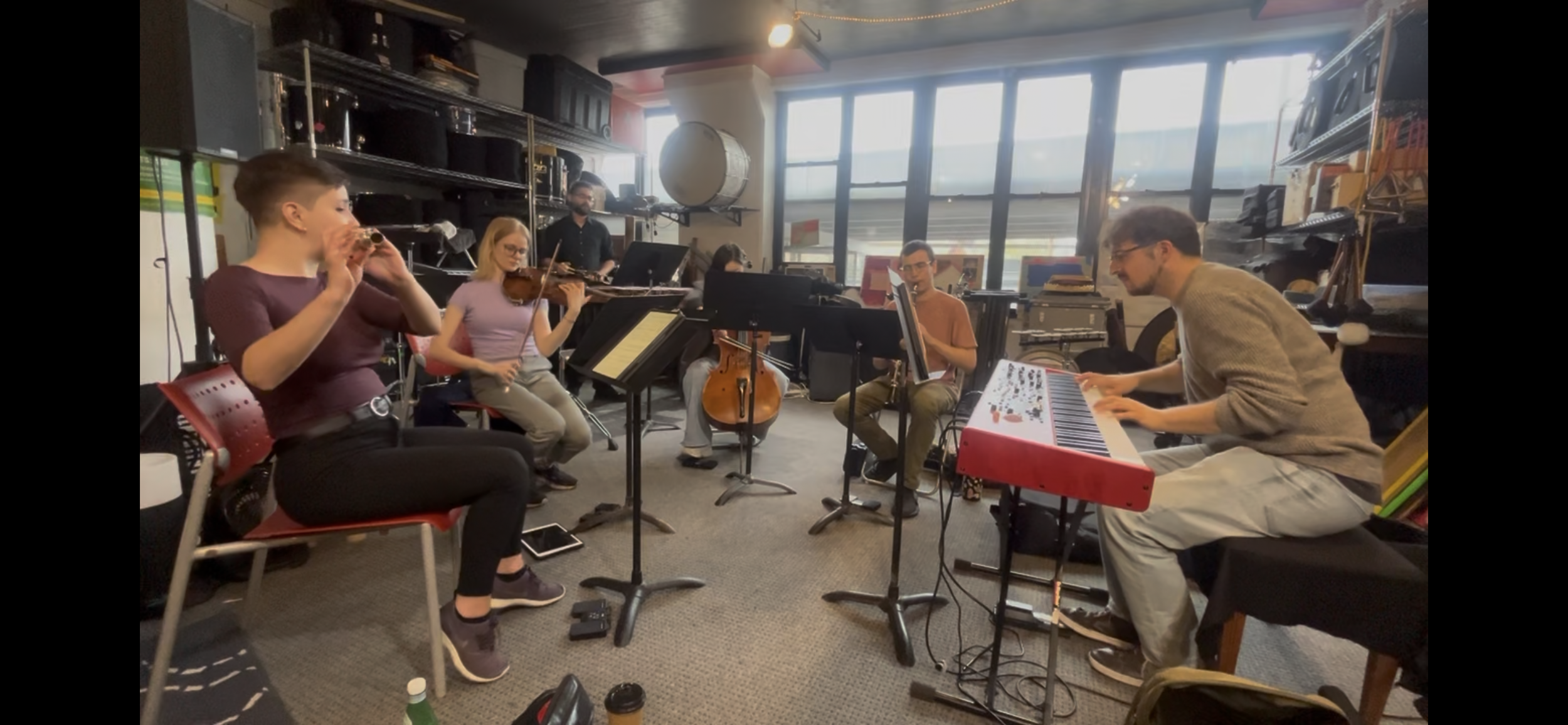 6th degree rehearses at So Percussion Studio