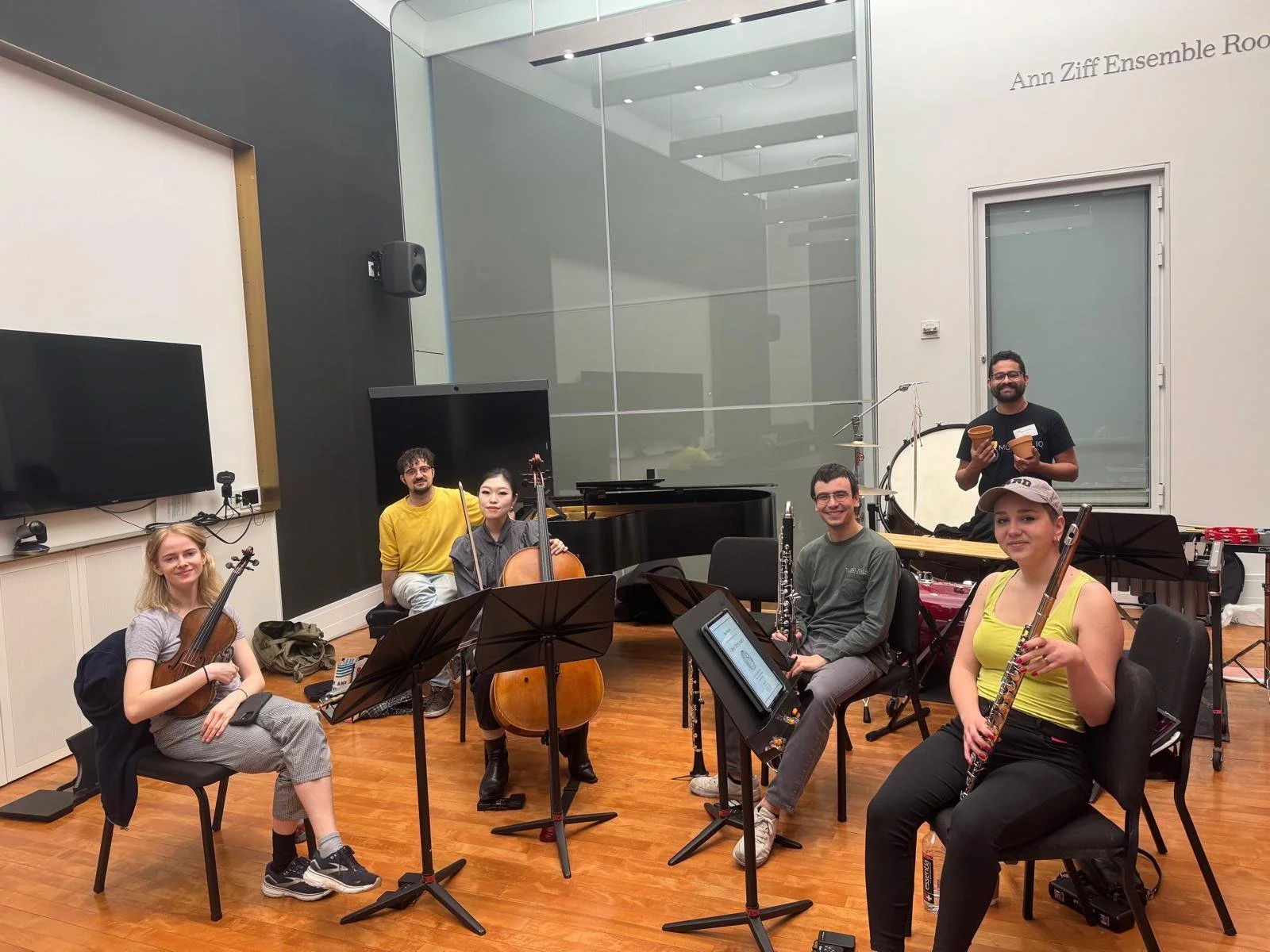 Rehearsing with 6th Degree at Carnegie