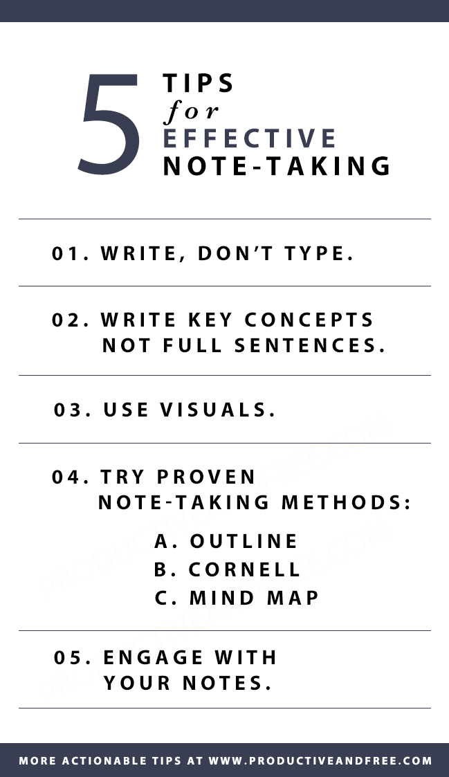 How to take good notes (and how NOT to!)
