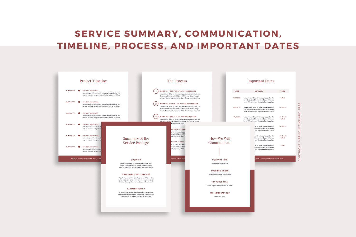 Client Experience Welcome Packet — Productive and Free