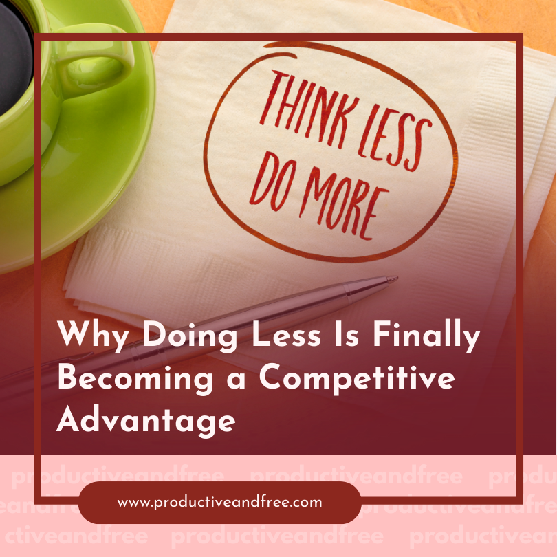 Why Doing Less Is Finally Becoming a Competitive Advantage
