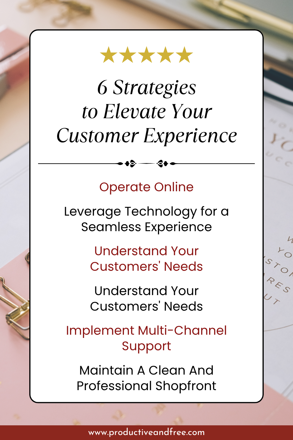 Elevate Customer Experience | ProductiveandFree