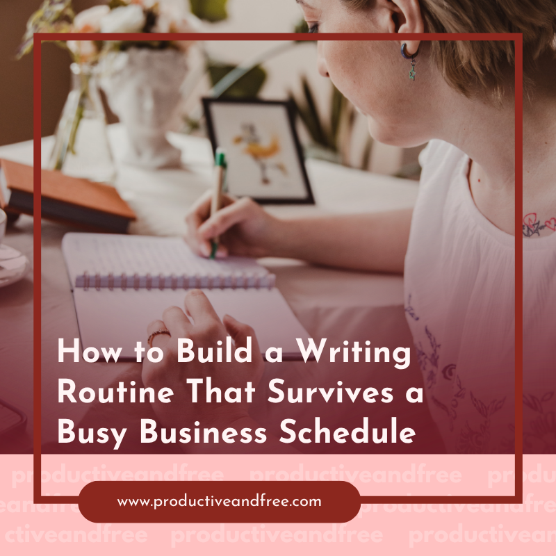 How to Build a Writing Routine That Survives a Busy Business Schedule