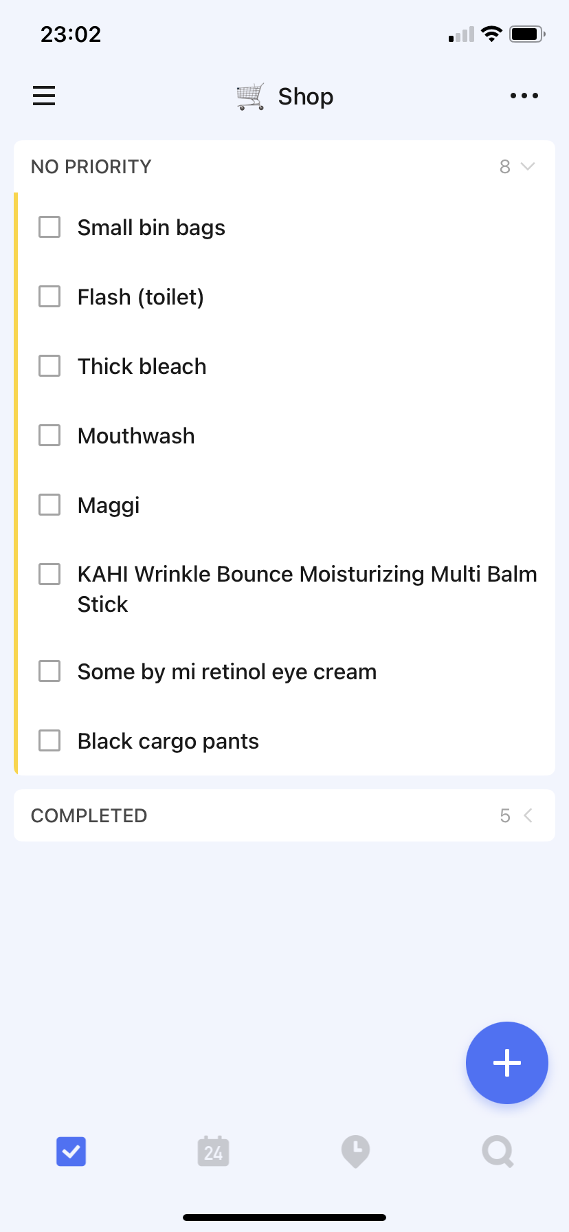 Shopping list