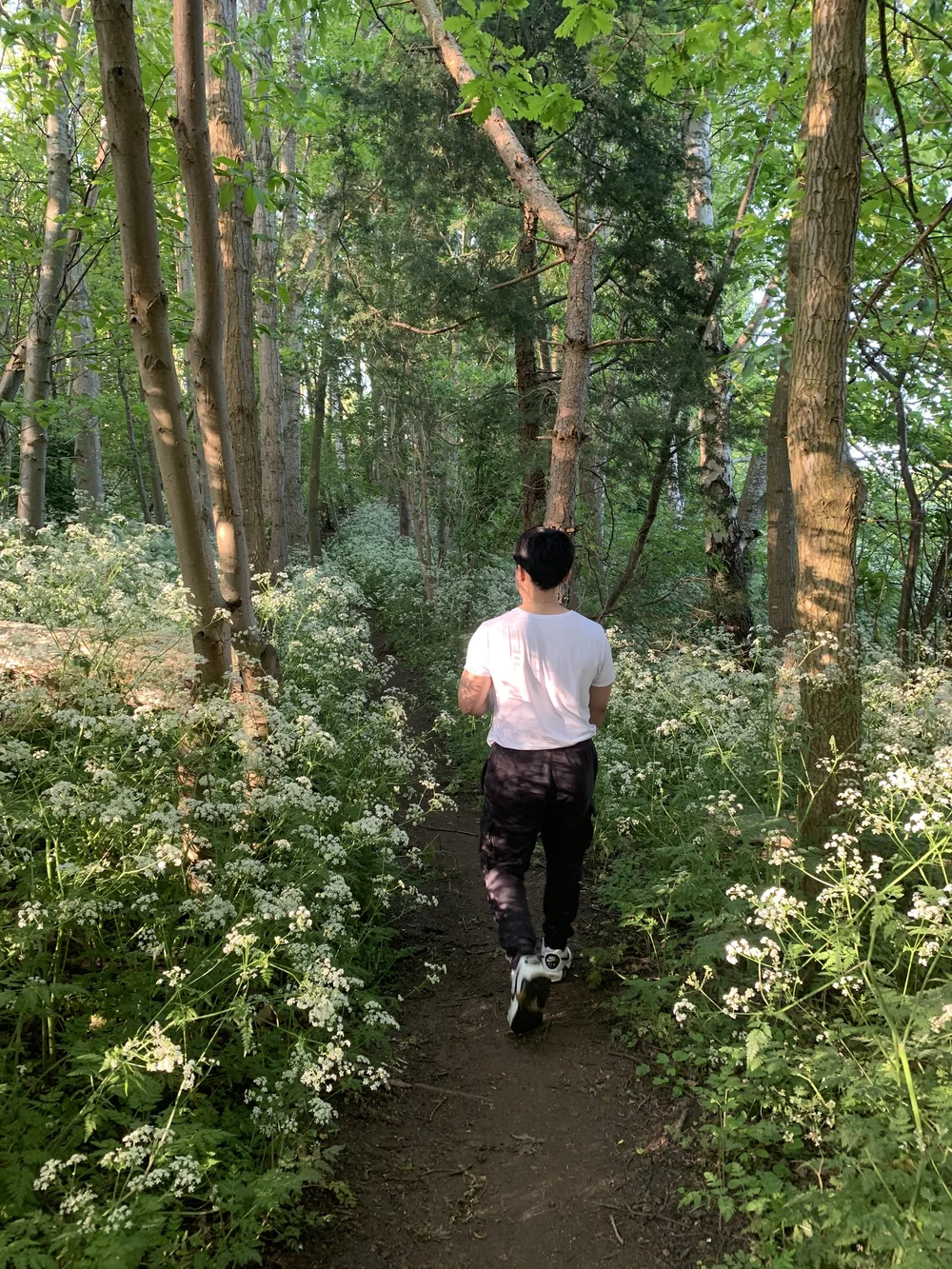 I enjoy going on long walks with my bby