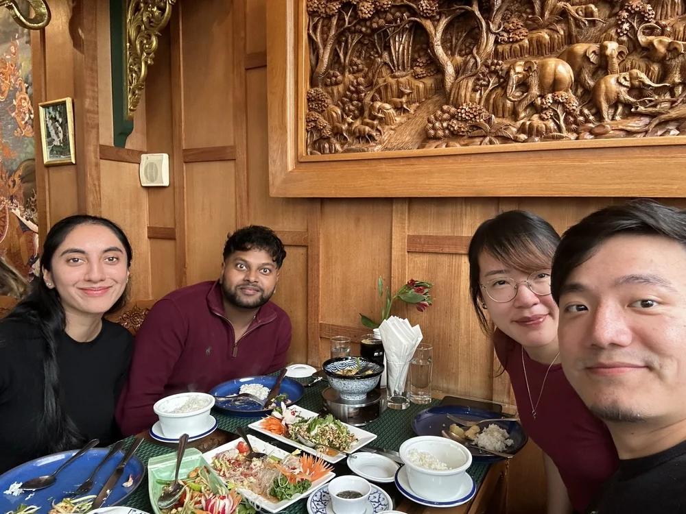 Celebration (with Thai food) for us making it to final year all together