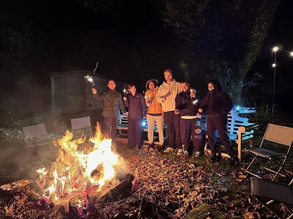 Bonfire night with friends