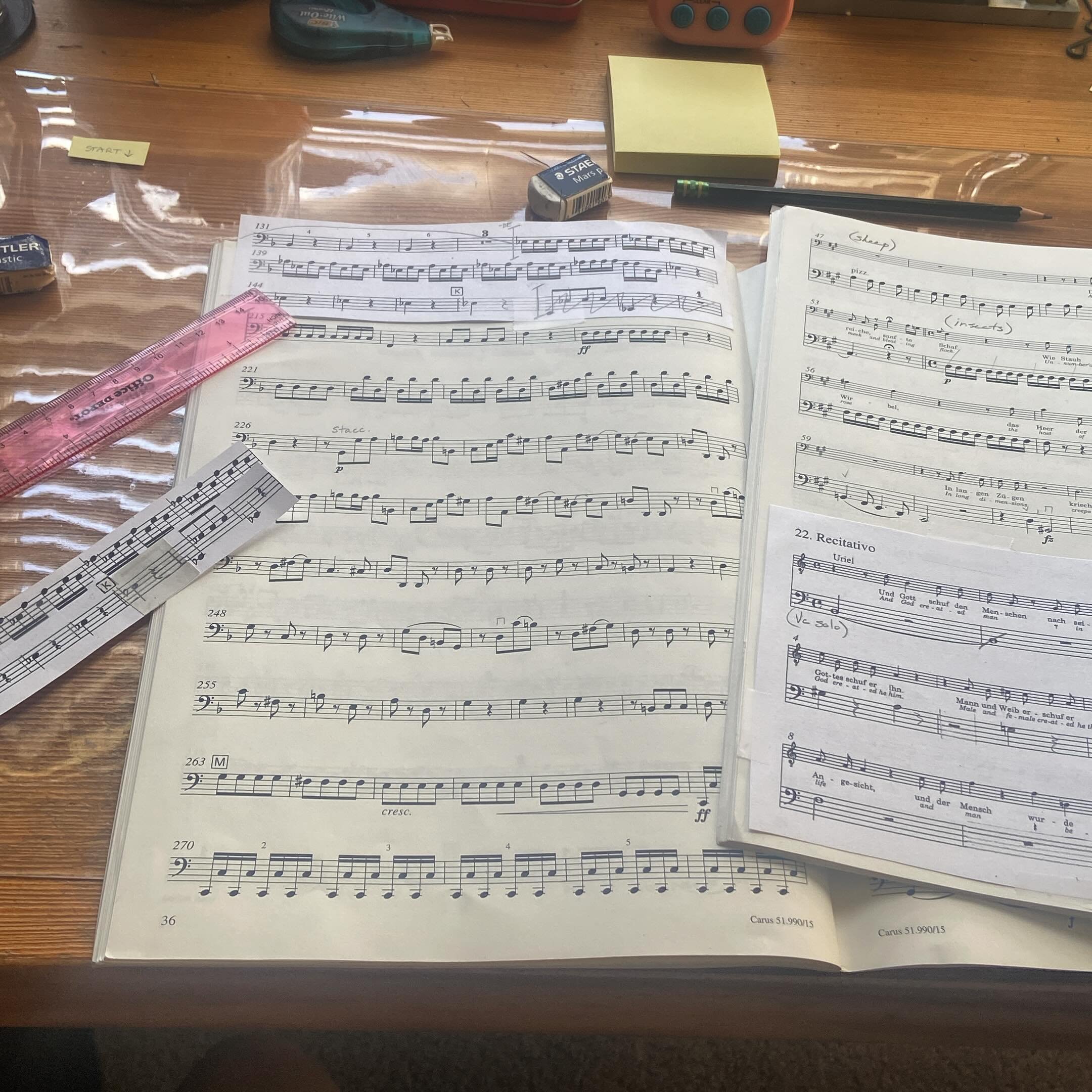Got to do some fun arts and crafts library work on Haydn&rsquo;s &ldquo;Creation&rdquo; today!

#library #musician #librarian #orchestrallibrarian #orchestralibrary #orchdork #bandgeek