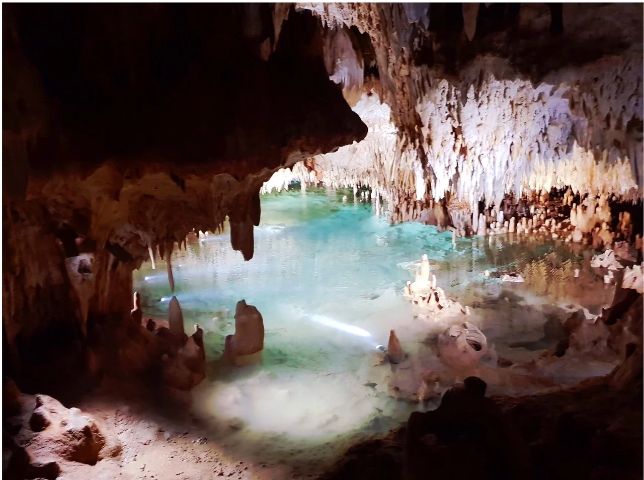 Exploring the Interior at Cayman's Crystal Caves
