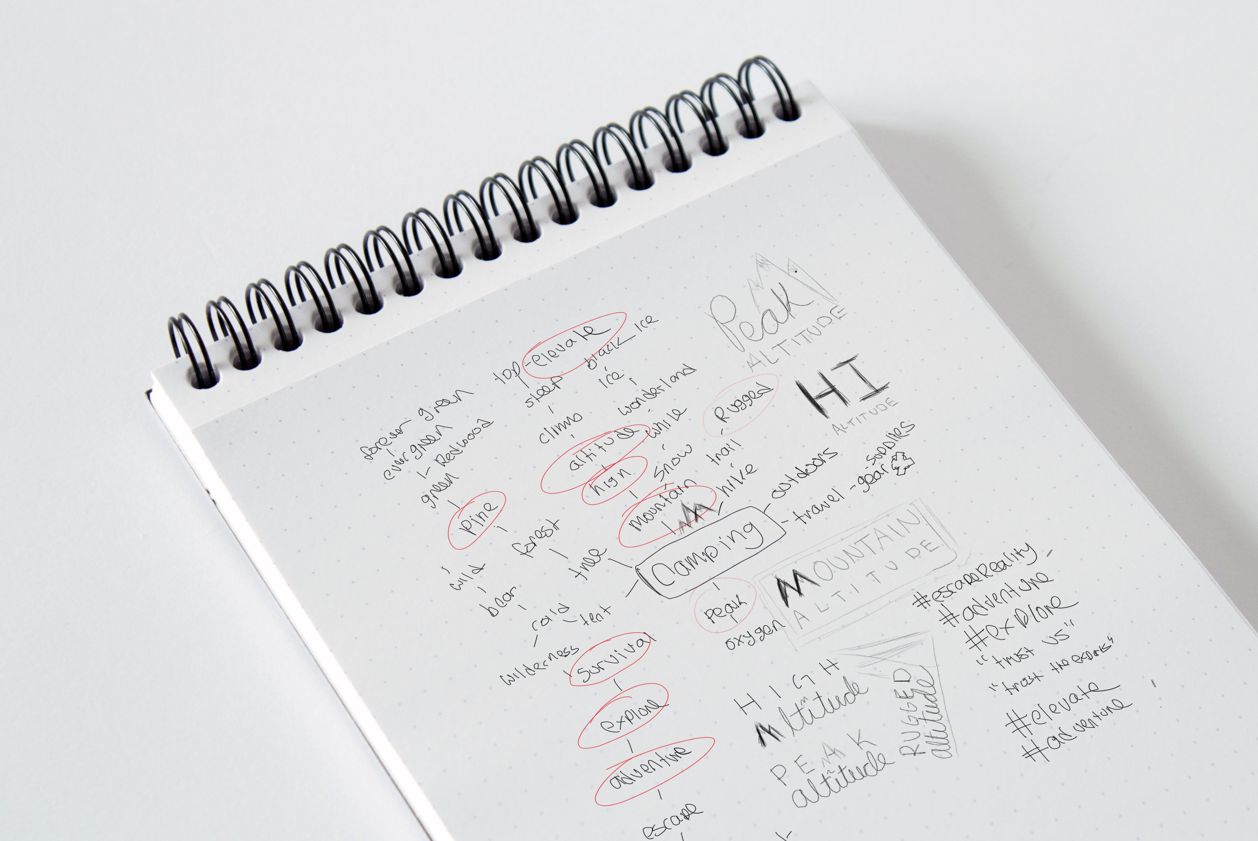 Branding Mind Map - Drawn while on a flight to Orange County